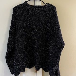 P. Cill Black Metallic Sweater